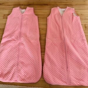 2 Pink Quilted Hanna Andersson Sleep Sacks